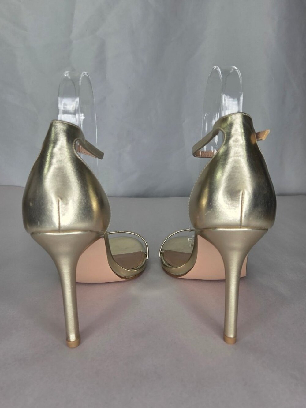 Madden Girl Brazen Two-Piece Stiletto Dress Sandals - Gold Metallic, Size: 6, 9 - Picture 4 of 8